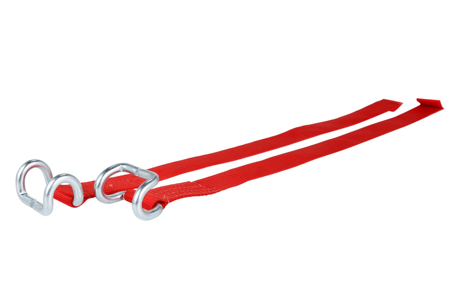 red webbing strap for truck side curtains with small hook